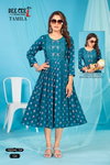 Tamila By Deecee Rayon Printed Long Kurtis Wholesale Market In Surat
